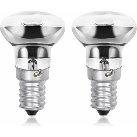 Ampoules de lampe à lave R50 E14 40W, petites ampoules de lampe à lave à réflecteur SES à vis Edison, blanc chaud 2800K R39 à intensité variable (lot de 5)