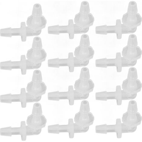Raccord coudé à angle droit en plastique, 12 pièces, diamètre égal 3.9mm, adaptateur de jonction barbelé pour tuyau (1/5)