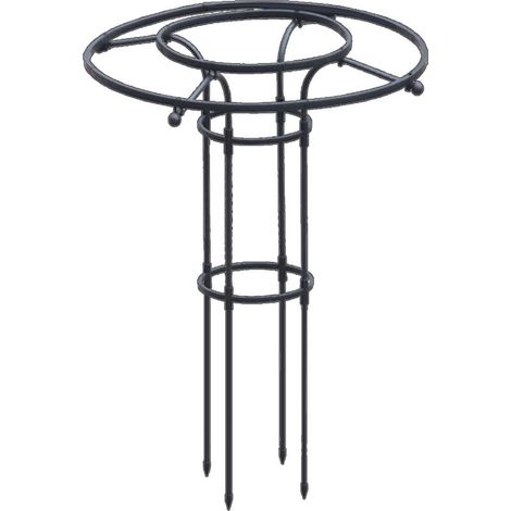 Treillis Jardins à Plantes Grimpantes Mushroom Top Trellis 35.4 Inch Total Height Noir en Fer Unique Pour Roses Clématis Potager Décoratif (1/5)