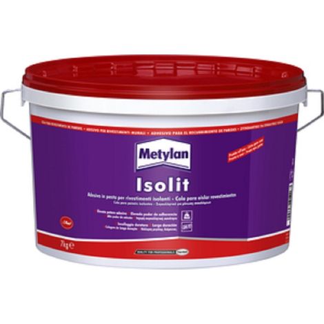 Colla adesivo Metylan Isolit 7kg acrilico Henkel per rivestimenti e isolanti