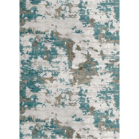 Mani Textile - Tappeto moderno, colore: blu, dimensioni: 80 x 150 cm (1/4)