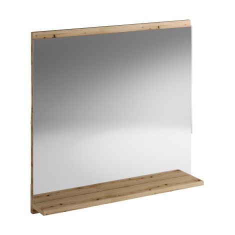 Miroir mural avec étagère en bois - L 60 x l 57 cm - Astral Oak - Livraison gratuite
