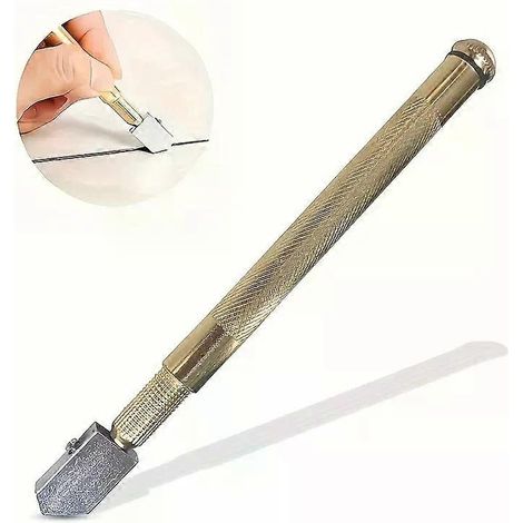 1 Stück Glasschneider Diamantschneider Schneidwerkzeug Zubehör Rutschfester Griff 175 mm Geeignet zum Schneiden von Glas, Diamanten und Mineralien (1/4)