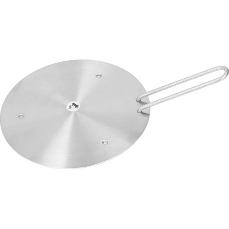 Diffuseur de chaleur en acier inoxydable pour plaque à induction avec poignée, 19,5 cm / 7,68 pouces (1/5)