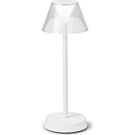 Lampada Da Tavolo Moderna Lolita Metallo Bianco Led 7W 3000K