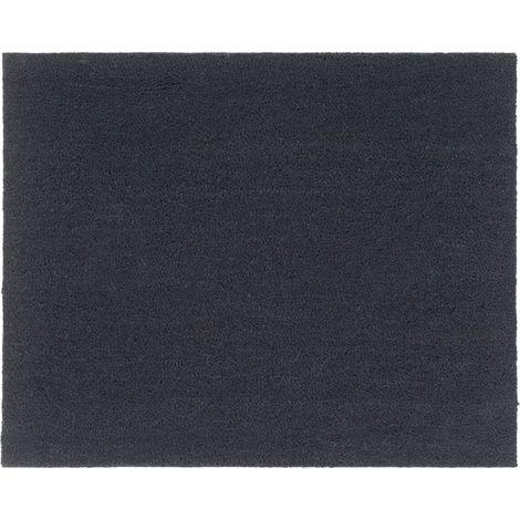 Felpudo de fibra de coco gris oscuro 80x100 cm