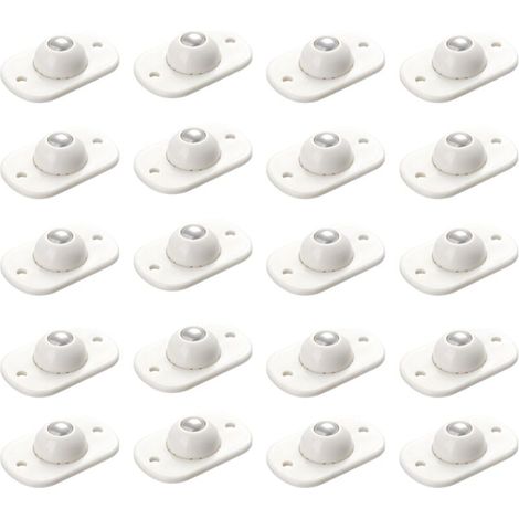 20pcs Self-adhesive Universal Casters, Furniture Casters, Container Pulleys, Mini Plastic Furniture Wheels, Suitable for Various Furniture and Containers MUMU
