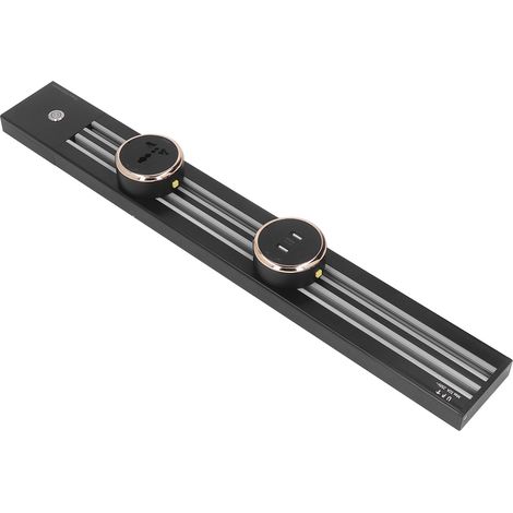 Prise murale amovible pour rail double fente, rail de 60 cm et 3 adaptateurs 250 V CA 8000 W 32 A, 1 port USB, 2 adaptateurs universels (1/5)