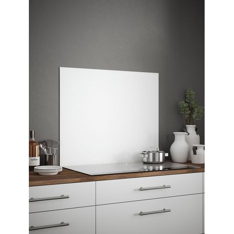 Splashback Ice White Glass Kitchen Backsplash 900mm x 750mm x 6mm (1/3)