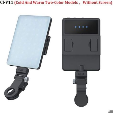Lampe LED pour Visioconférence - Température de Couleur Réglable 2500K-9000K - Clip Fixation Écran Ordinateur et Smartphone - Batterie Intégrée 2000 mAh - 1 Pièce (1/5)
