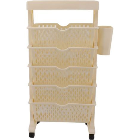 Étagère mobile rotative à plusieurs niveaux, bibliothèque amovible avec roulettes, pour chambre, dortoir, bureau, couleur kaki (1/5)