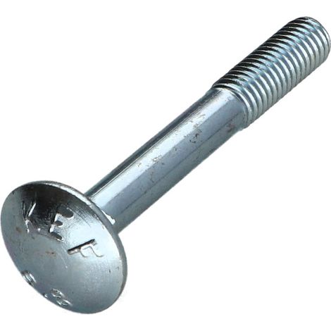 TRCC JAPY tête ronde collet carré M8X60 Filetée sur 22 Filetage partiel Acier zingué-1 pièce (1/4)