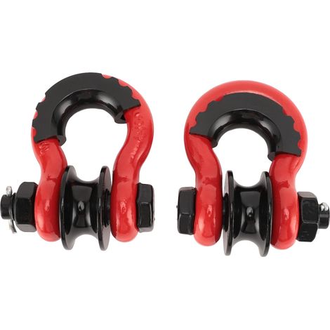 Manille à anneau en D 3/4 pouces, 2 pièces, récupération hors route robuste avec poulie pour camion tracteur ATV UTV. (1/4)