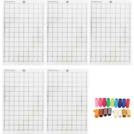 Schneidematten-Stiftadapter-Set, 5-teilig, rutschfeste Klebeschneidematte mit 17 Ersatzmarkeradaptern