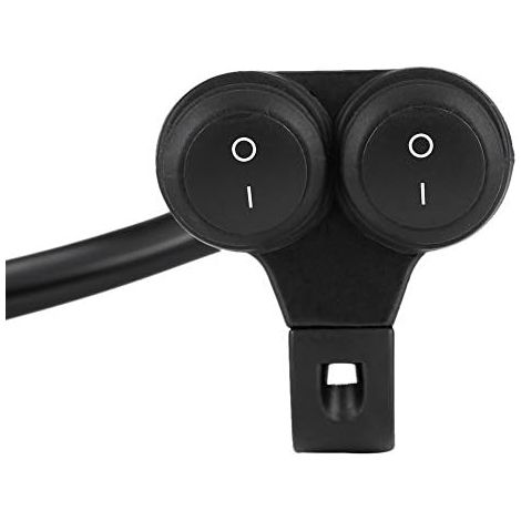 Commutateur de Guidon de Moto, Interrupteur Marche/Arrêt Universel 22mm Phare Feux Antibrouillard Double Bouton de Commande(B) (1/5)