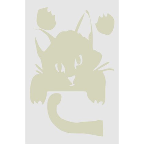 Autocollant Interrupteur Lumineux - Vinyle Fluorescent Chat - Décoration Chambre Enfant - 1 Pièce (1/2)