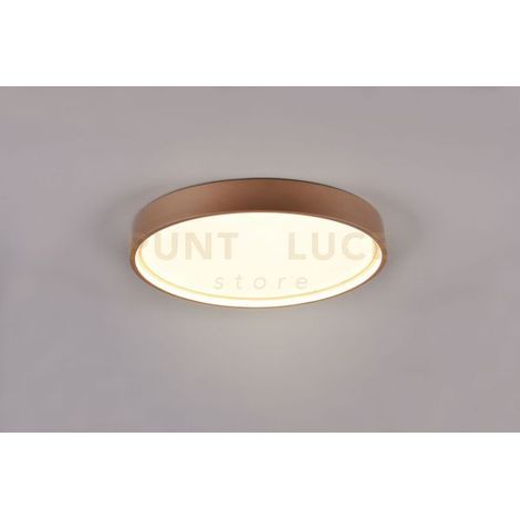 DOHA PLAFONIERA LED 29W 3260lm, 2300+3000+4000K CON BORDO METALLO CAFFE' ILLUMINATO E REGOLAZIONE TEMPERATURA DI COLORE LED D. 45CM