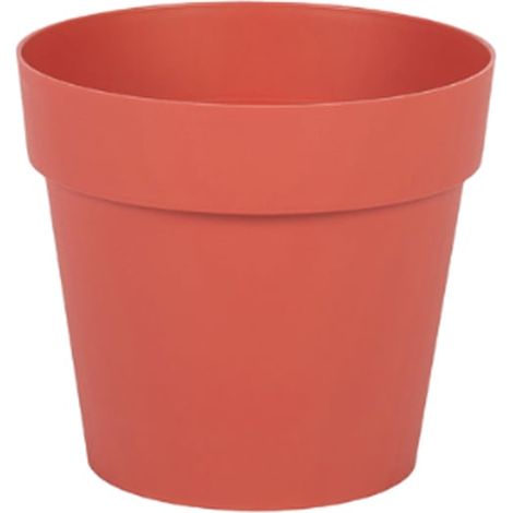 Pot de fleur Toscane Ø15 x 13,6 cm rond - 1,6 Litres - Orange Terre Battue - EDA (1/2)