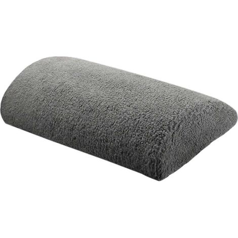 Coussin repose-pieds en polaire Shepherd's Fleece - Mousse à mémoire de forme, sangles élastiques - Compatible avec les fauteuils inclinables et les chaises longues (gris) (1/5)