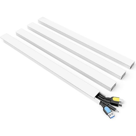 Kit de goulottes murales pour la gestion des câbles, cache-câbles 15 mm x 9 mm, pour 1 à 2 câbles réseau ou 2 à 3 fils de cuivre (1/5)