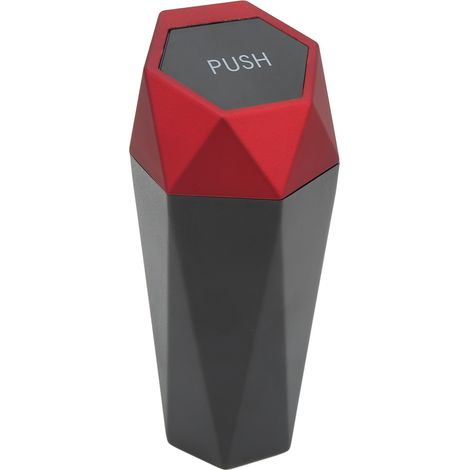 Auto-Mülleimer mit auslaufsicherem Deckel, rot, vielseitiges Design für Auto, Zuhause, Büro, Küche (1/5)
