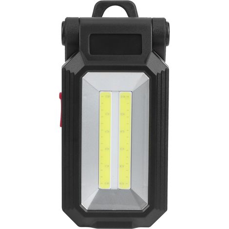 Lampe de travail LED, rechargeable par USB, LED COB à luminosité réglable, mini lampe de travail pliable avec crochet, lampe magnétique extérieure pour chantiers de réparation/construction W559 (1/5)