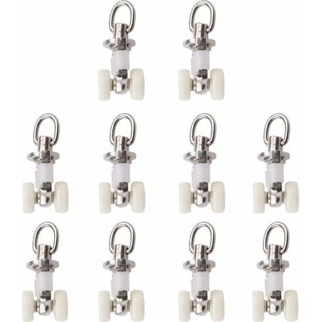 Kaelt - 10 pièces en alliage d'aluminium rouleau en plastique Double rideau piste curseur rouleauAec (1/5)
