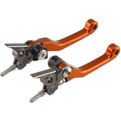 Levier de frein et d'embrayage pliable à pivot CNC pour moto tout-terrain Sx Xc 65 85 Freerie 250r 250 350 14-18 (Orange) (1/4)