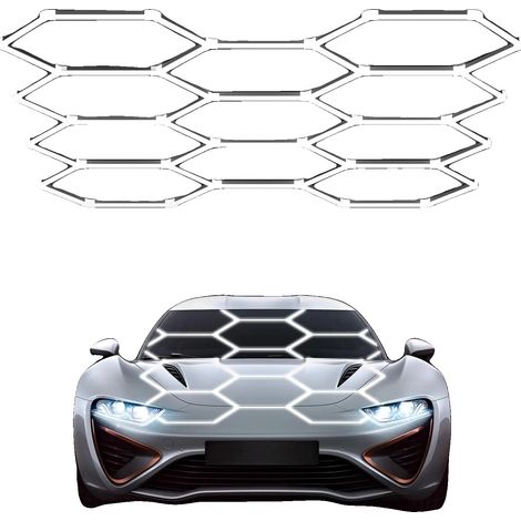Lámpara de techo, diseño hexagonal, de bajo consumo, 11 orificios, no eléctrica. (1/2)