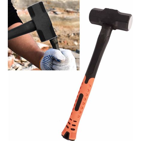 Masse de chantier orange de 1,8 kg (4 lb) robuste et résistante à l'usure, idéale pour les bâtiments de bureaux. (1/5)