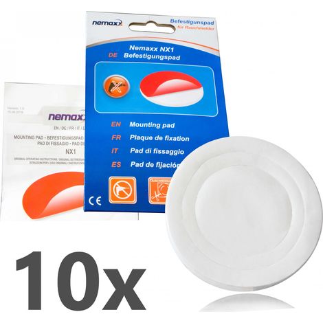 NEMAXX® Rauchmelder Befestigungspad Ø 80 mm – Original 3M Klebepad High-Tack, selbstklebend – Montage ohne Bohren/Werkzeug – Decke/Wand – Für Rauchwarnmelder, Brand-, CO- & Thermomelder – 10 Stück
