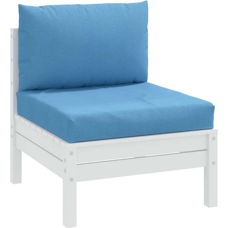 Cojines para sofá de palets 2 uds tela azul melange