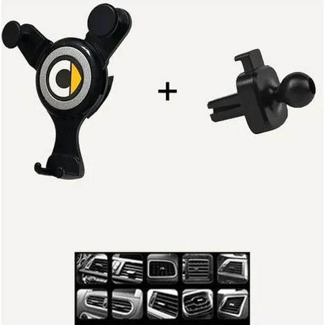 Support de gravité de voiture Navigation mobile pour Mercedes Smart 450 451 453 Fortwo Forfour Auto Accessoires Support de téléphone intérieur, sortie d'air pratique -Modèle de bouche d'air Fig. 1 (1/4)