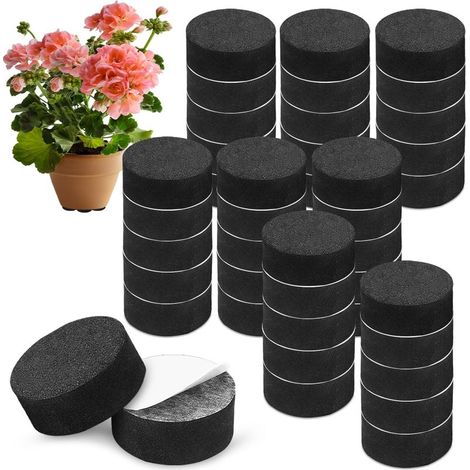 Set mit 40 unsichtbaren Blumentopffüßen zur Drainage und zum Schutz von Innen- und Außenböden (1/4)