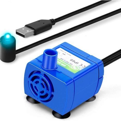 Pet Drinking Fountain Pump, Flower Cat Fountain Replacement Pump Submersible Water Pump Ultra-Quiet Low Consumption Motor (1/5)