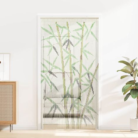 Rideau anti-insectes imprimé en bambou 90 x 220 cm CFW837932 (1/5)