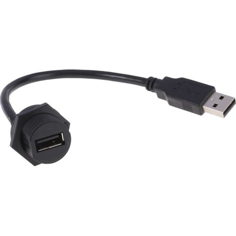 Connecteur USB Mini Femelle RS PRO, Montage panneau, Droit ( Prix pour 1 ) (1/3)