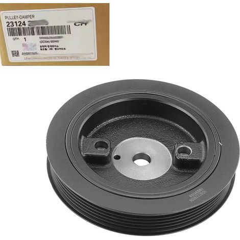 2312437100 convient aux amortisseurs harmoniques de poulie de vilebrequin Hyundai et Kia 2.5L et 2.7L de 99-10. (1/5)