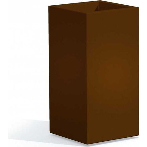 Vaso alto moderno di design 40x40 H80 in polimero bronzo resistente per interno ed esterno - Made in Italy - Monacis