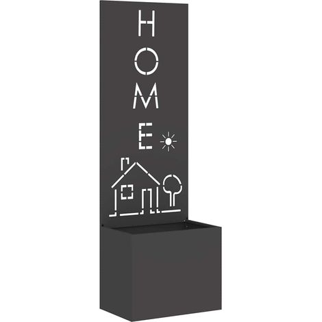Écran de confidentialité de jardin Fretwork Noir 50 x 140 cm
