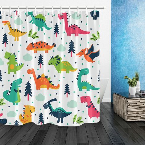 Rideau de douche amusant avec crochets, imperméable, décoratif, motif chat et chien 3D, 240 x 180 cm, rideau de douche créatif et personnalisé