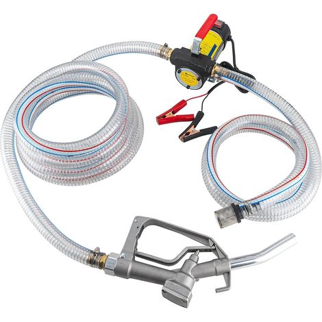 12V 175W Pompe à Diesel 45L/Min Pompe de Transfert Électrique Pompe Aspirante d'Huile,Moteur en Cuivre et Faible Bruit Avec Tuyau en Fil et Pistolet à Pompe (1/5)