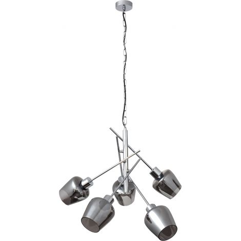 Lampe plafonnier abrila Soline chrome 68 cm moderne (1/2)
