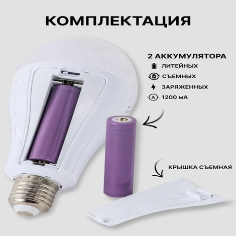 E27-Glühbirne, wiederaufladbare LED-Glühbirne, Notbeleuchtung für Stromausfälle (1/5)