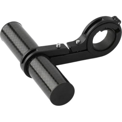 Extension de guidon de vélo légère en Fiber de carbone, alliage d'aluminium pour support de téléphone, lampe noire, pince unique. (1/5)
