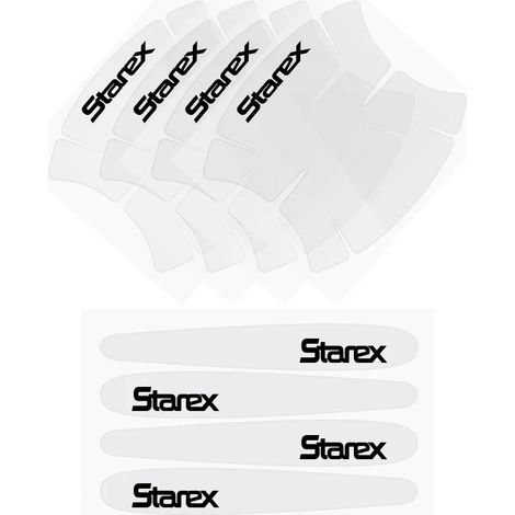 (Convient pour STAREX) Autocollant transparent pour poignée de voiture, accessoire extérieur auto, compatible avec Hyundai Getz, Grandeur, Nexo, Palisade, Santafe, Starex, Tiburon et Venue (1/4)