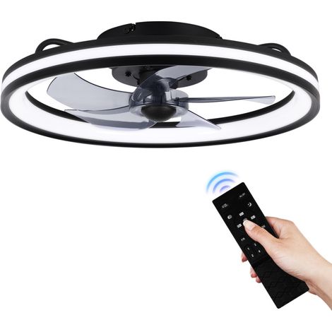 SWANEW Ventilatore a soffitto LED con illuminazione e telecomando - Ventilatore dimmerabile 48CM (1/5)