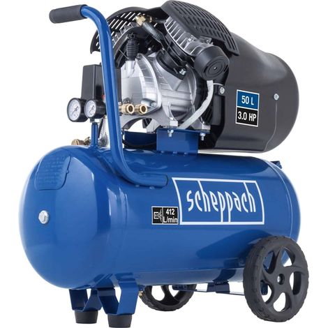 Scheppach Kompressor 50 L Luftkompressor 10 bar Druckluft 3PS - 412L/min HC53DC
