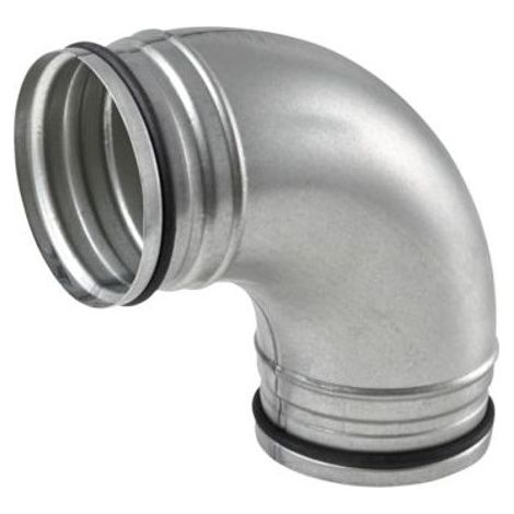 STIEBEL ELTRON Codo DN 100, 90 grados, Chapa de acero galvanizado, 159304