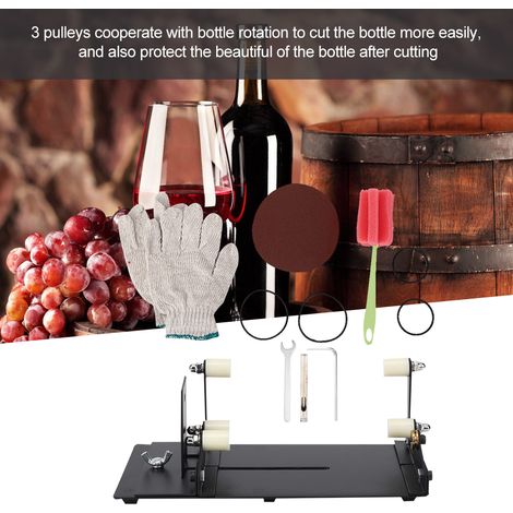 Coupe-bouteille en verre en acier inoxydable, outil de découpe de vin manuel à faire soi-même, pour la décoration et les loisirs créatifs. (1/5)